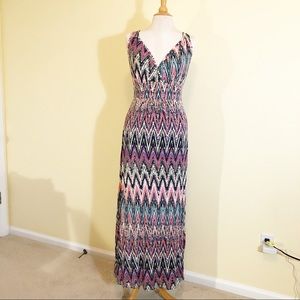 LOVEAPPELLA Maxi Dress in pastel tribal print MP